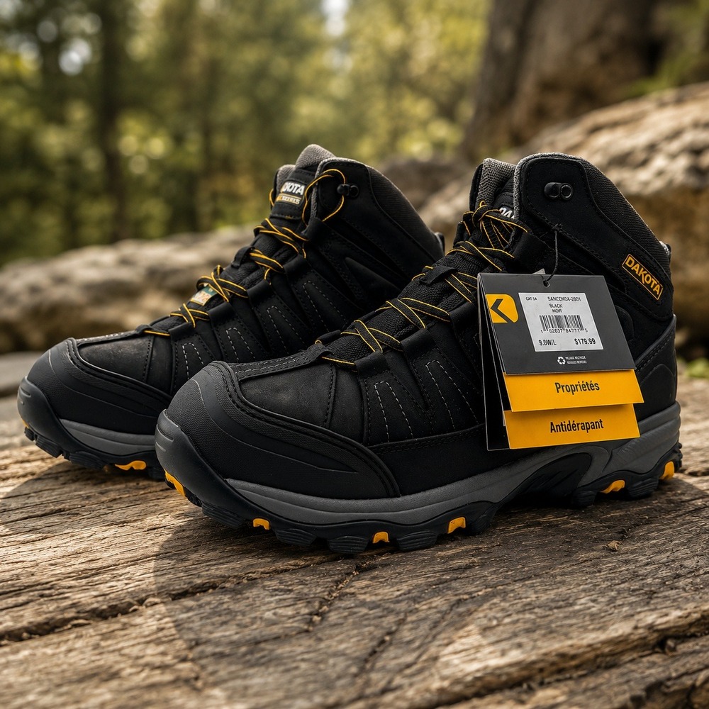 Dakota WorkPro Series CSA Safety Work Boots Black Mens 9 Wide New